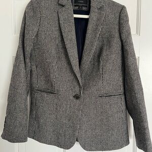 J.Crew Black, White, and Light Brown Parke Blazer Size 8